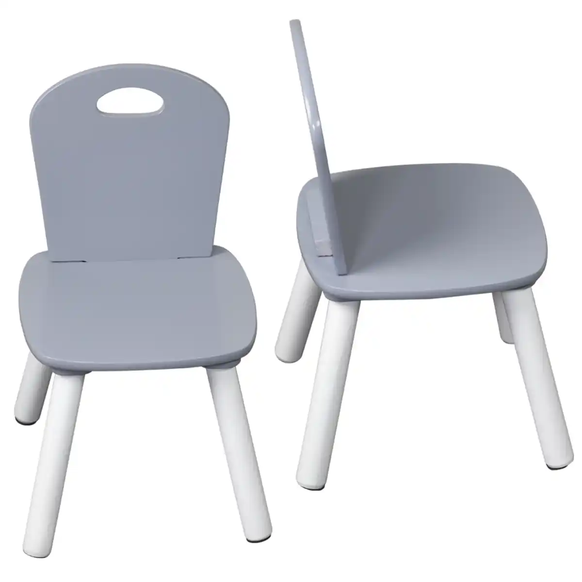 Bild 4 von Kindertisch mit 2 Stühlen, grau - 3er Set