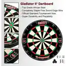 Bild 2 von Dartscheibe mit Pfeilen, Steeldartscheibe aus Sisal mit Dartboard+PU-Set Schwarz