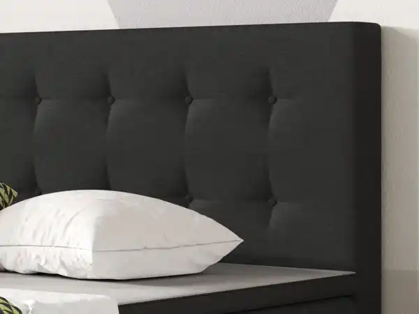 Bild 4 von Boxspringbett Köln 140x200 Webstoff Schwarz