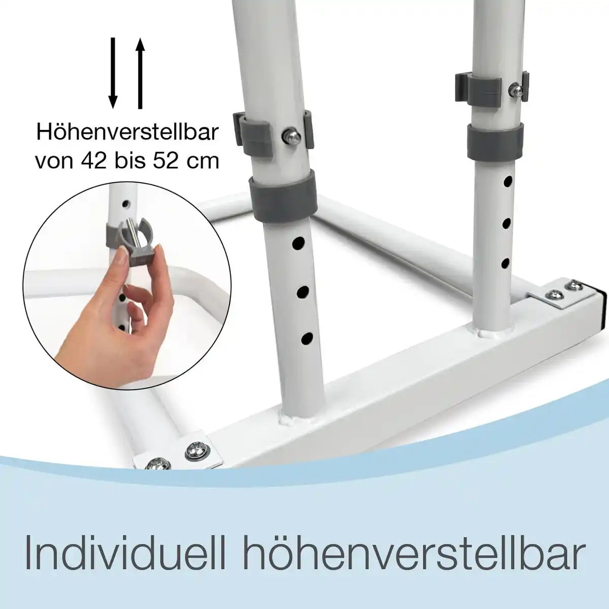 Bild 2 von Bett Aufstehhilfe Bettgriff - Für mehr Unabhängigkeit und Komfort, Höhenverstellbarer Haltegriff für
