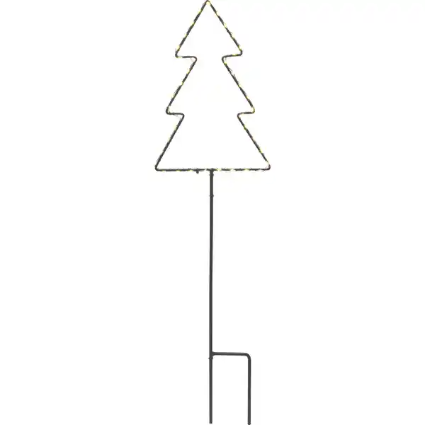 Bild 2 von Deko-Gartenstecker Stern Tanne 2-fach sortiert Warmweiß 60 cm x 20 cm