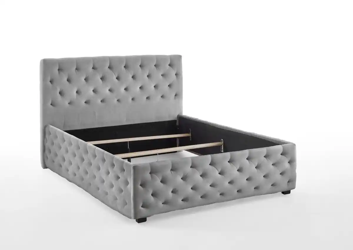 Bild 4 von Polsterbett Chester LF180x200 cm, mit Höhenverst. für LR, ohne LR u. Matratze, Stoff grau