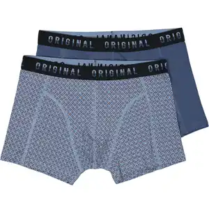 Herren Boxershorts 2er-Pack, Dunkelblau, XXL