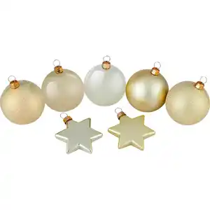 Weihnachtskugel-Set Sterne 50-teilig Gold