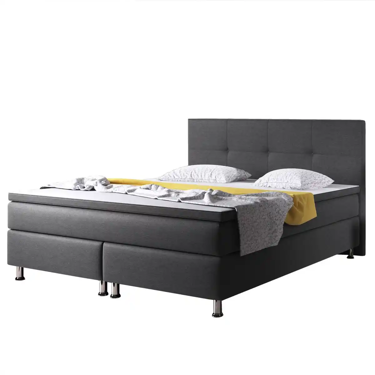 Bild 1 von Boxspringbett Dallas 180x200 Webstoff Anthrazit