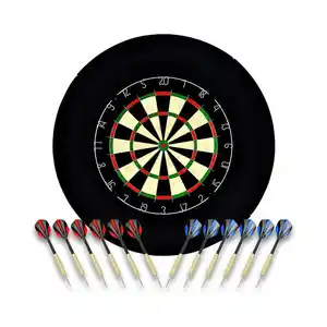 Sisal/Borsten-Dartscheibe mit Stapelfreiem Bullseye, 18 g Stahlspitzen-Dartset