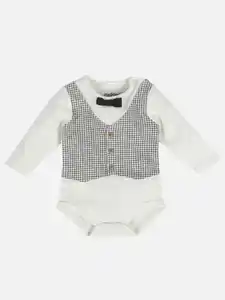 Baby Jungen Body mit Weste Weiß