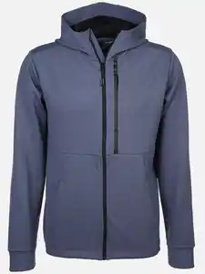 Unisex Sweatjacke mit Kapuze Blau