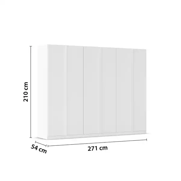 Bild 4 von Monostar Drehtürenschrank, 6-türig, Alpinweiß