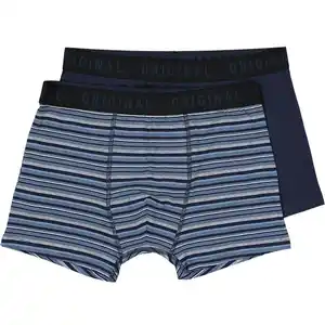 Herren Boxershorts 2er-Pack, Dunkelblau, L