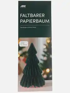 Papiertannenbaum faltbar, 25cm hoch Grün