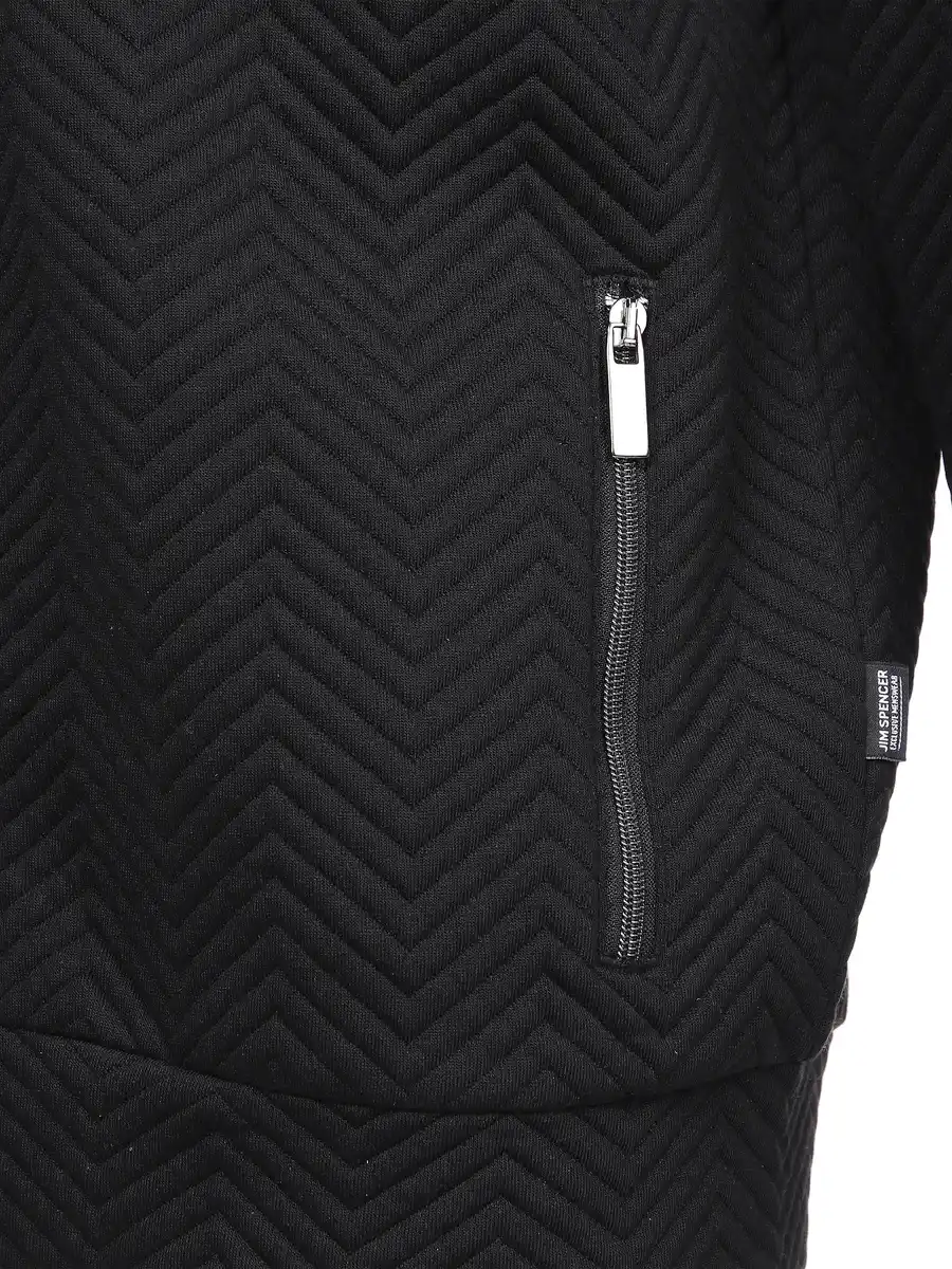 Bild 3 von Herren Sweatjacke mit schöner Struktur Schwarz