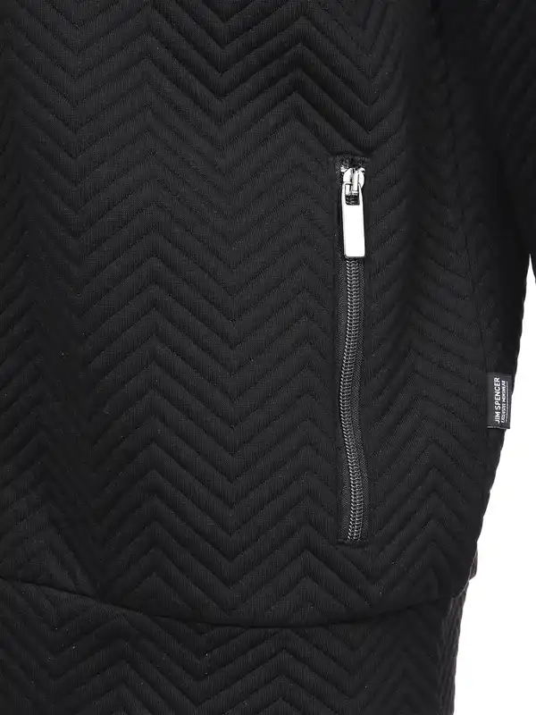 Bild 3 von Herren Sweatjacke mit schöner Struktur Schwarz