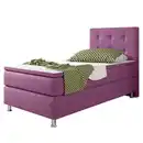 Bild 1 von Boxspringbett Köln 90x200 Webstoff Rosa / Pink