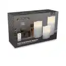 Bild 3 von X4-LIFE LED Echtwachskerzen mit Wellenrand und Silberverlauf 3er Set inkl. Fernbedienung