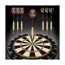 Bild 2 von Professional perfection Dartscheibe mit Pfeilen, Profi Steeldartscheibe aus Sisal