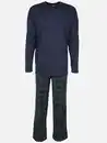 Bild 1 von Herren Pyjama Flanell Blau