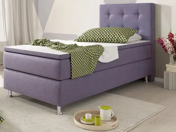 Bild 2 von Boxspringbett Köln 90x200 Webstoff Lila