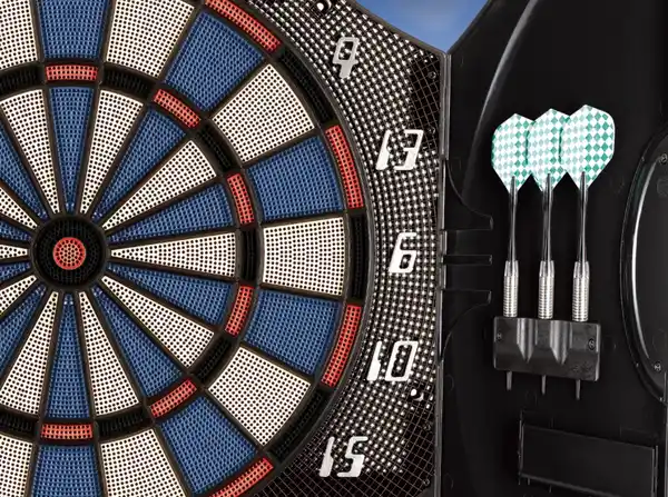Bild 3 von Elektronische Dartscheibe Bull Legend 1-8 Spieler 6 Softdart Pfeile Dartschrank