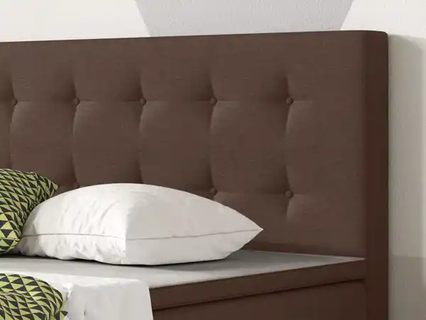 Bild 3 von Boxspringbett Köln 140x200 Webstoff Braun