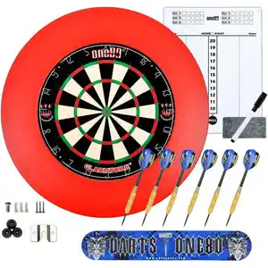 Professional Perfection Dartscheibe mit Pfeilen Steeldartscheibe aus Sisal mit Rotschutzring