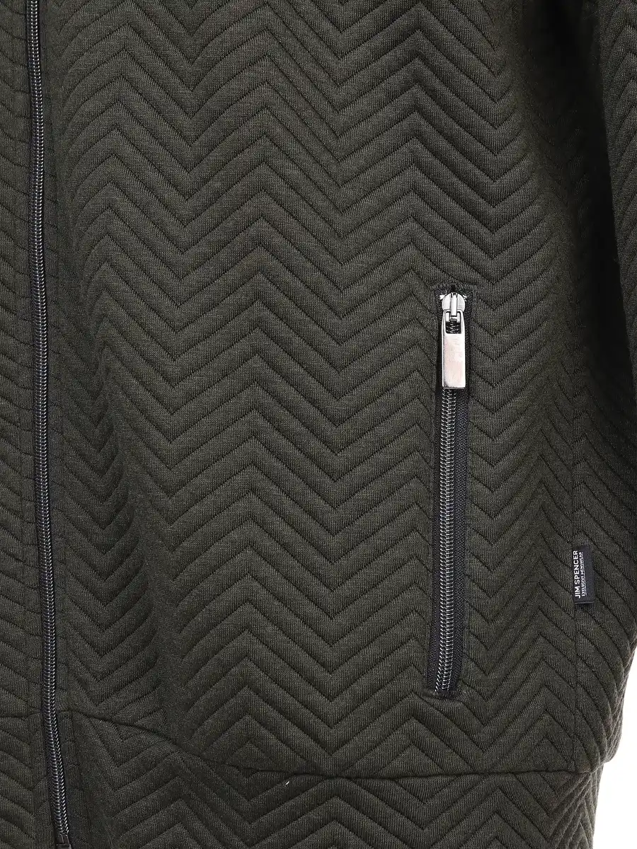 Bild 3 von Herren Sweatjacke mit schöner Struktur Oliv