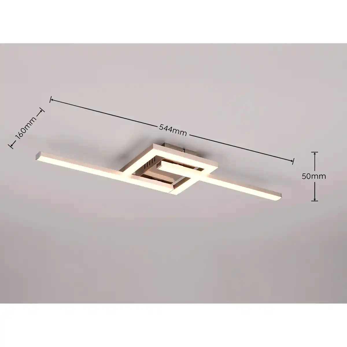 Bild 3 von Reality LED Deckenleuchte Viale 54,4 cm x 5 cm x 16 cm Nickel Matt