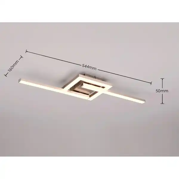 Bild 3 von Reality LED Deckenleuchte Viale 54,4 cm x 5 cm x 16 cm Nickel Matt