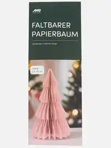 Papiertannenbaum faltbar, 25cm hoch Rosa