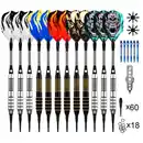 Bild 1 von Soft Tip Darts Set mit Accessories/ 12 Pack langlebige Kunststoffspitzen