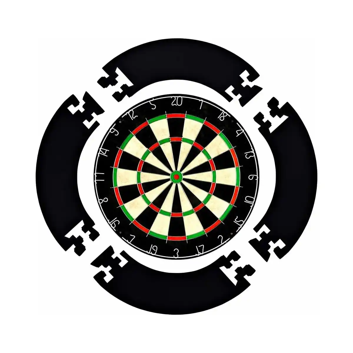 Bild 4 von Sisal/Borsten-Dartscheibe mit Stapelfreiem Bullseye, 18 g Stahlspitzen-Dartset