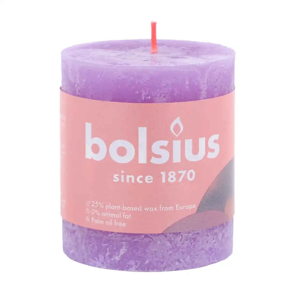 Bild 1 von Stumpenkerze Rustik 80mm Lila