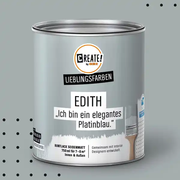 Bild 1 von CREATE! by OBI Lieblingsfarben Buntlack Edith Platinblau seidenmatt 750ml