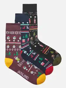 Jack&Jones JACJINGLE SOCKS GIFTB Weihnachtssocken Blau