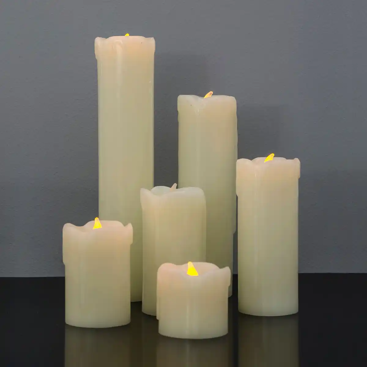 Bild 4 von X4-LIFE LED Echtwachskerzen mit Wachstropfen 6er Set inkl. Fernbedienung