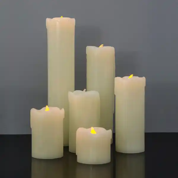 Bild 4 von X4-LIFE LED Echtwachskerzen mit Wachstropfen 6er Set inkl. Fernbedienung