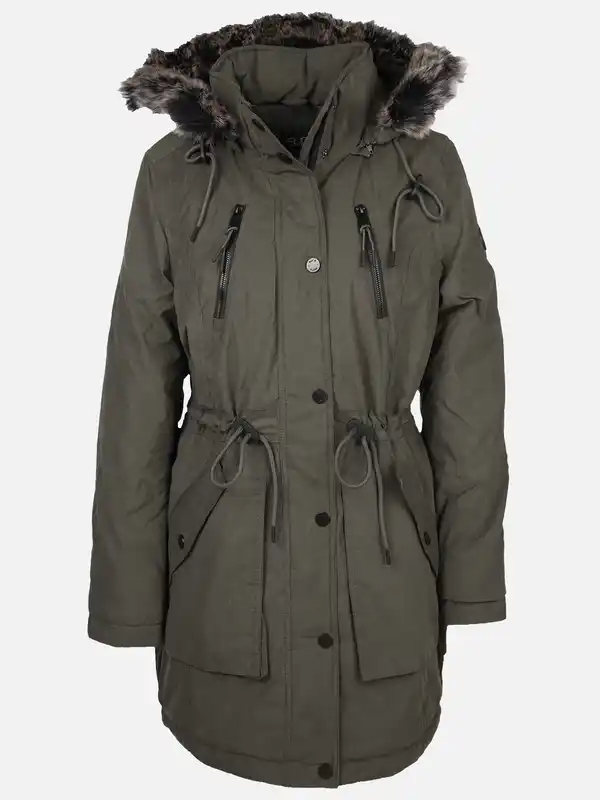 Bild 1 von Damen Parka mit Kunstfellbesatz Oliv