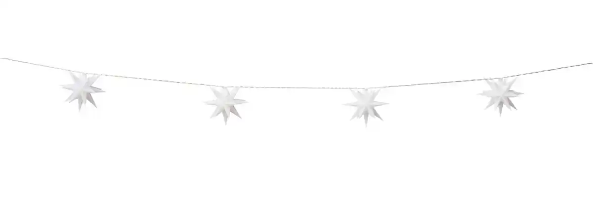 Bild 2 von 3D Sternenlichterkette Weiß -10er Set