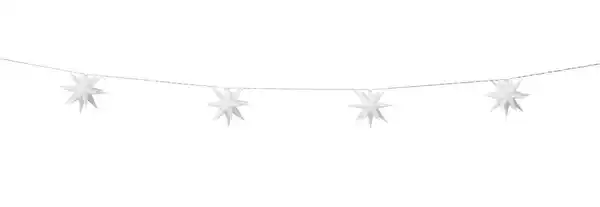 Bild 2 von 3D Sternenlichterkette Weiß -10er Set