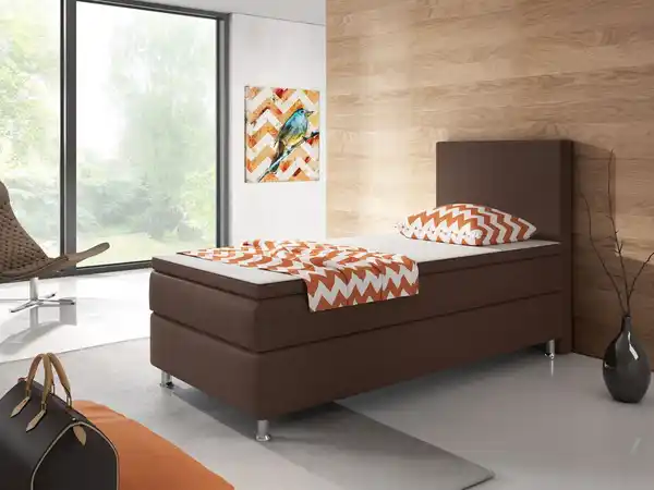 Bild 3 von Boxspringbett Berlin 90x200 cm Webstoff Braun