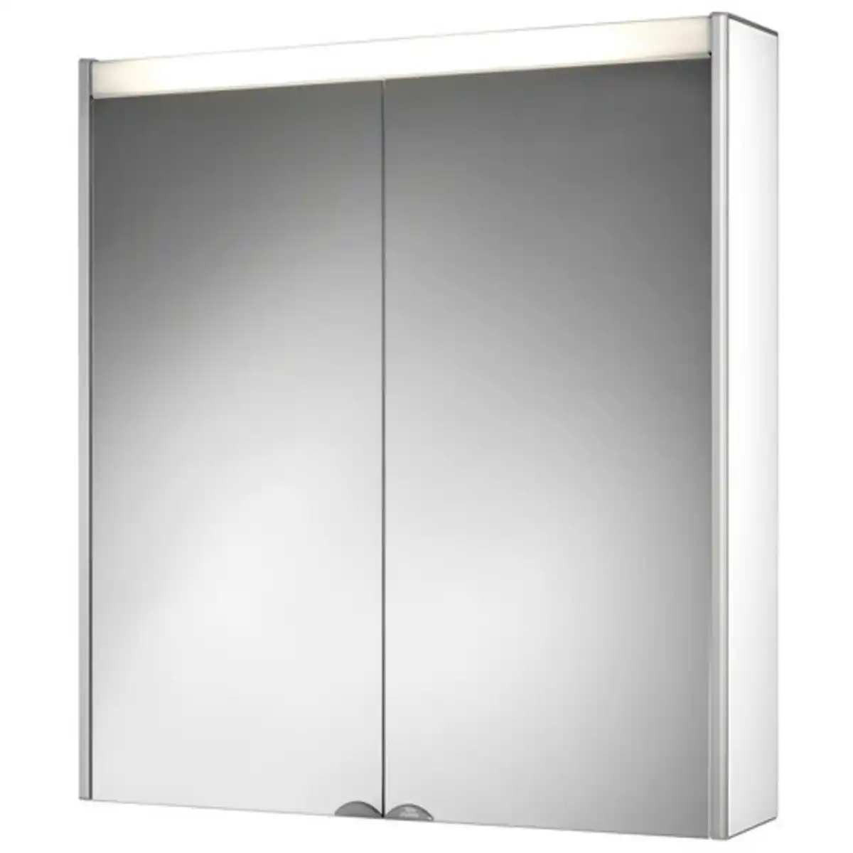 Bild 1 von JOKEY Spiegelschrank »DekorALU LS«, 2-türig, BxH: 65,4 x 72 cm, beleuchtet - weiss