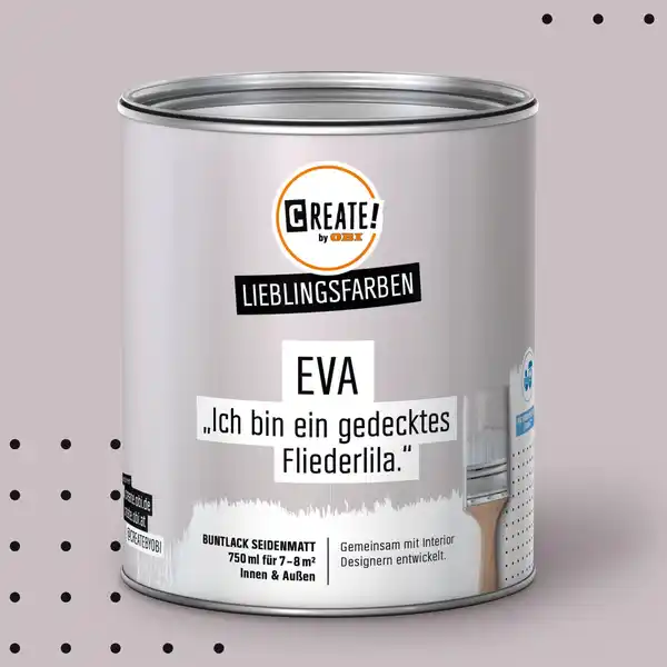 Bild 1 von CREATE! by OBI Lieblingsfarben Buntlack Eva Fliederlila seidenmatt 750ml