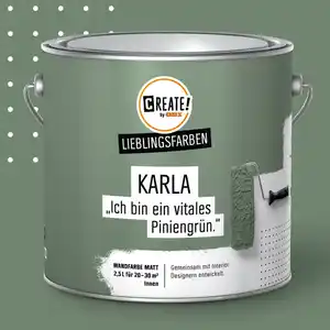 CREATE! by OBI Lieblingsfarben Wandfarbe Karla Piniengrün matt 2,5 l