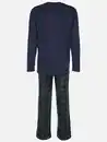 Bild 2 von Herren Pyjama Flanell Blau