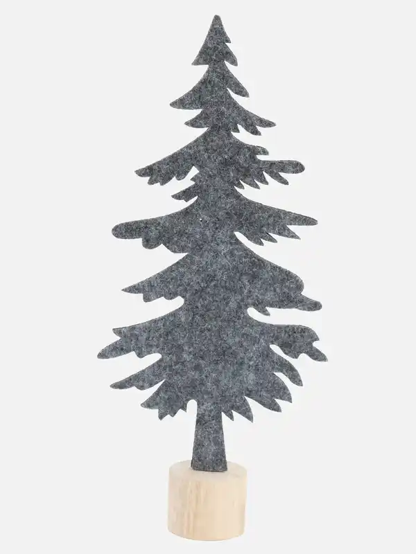 Bild 1 von Filzbaum auf Holzfuß, 23cm hcoh Grau