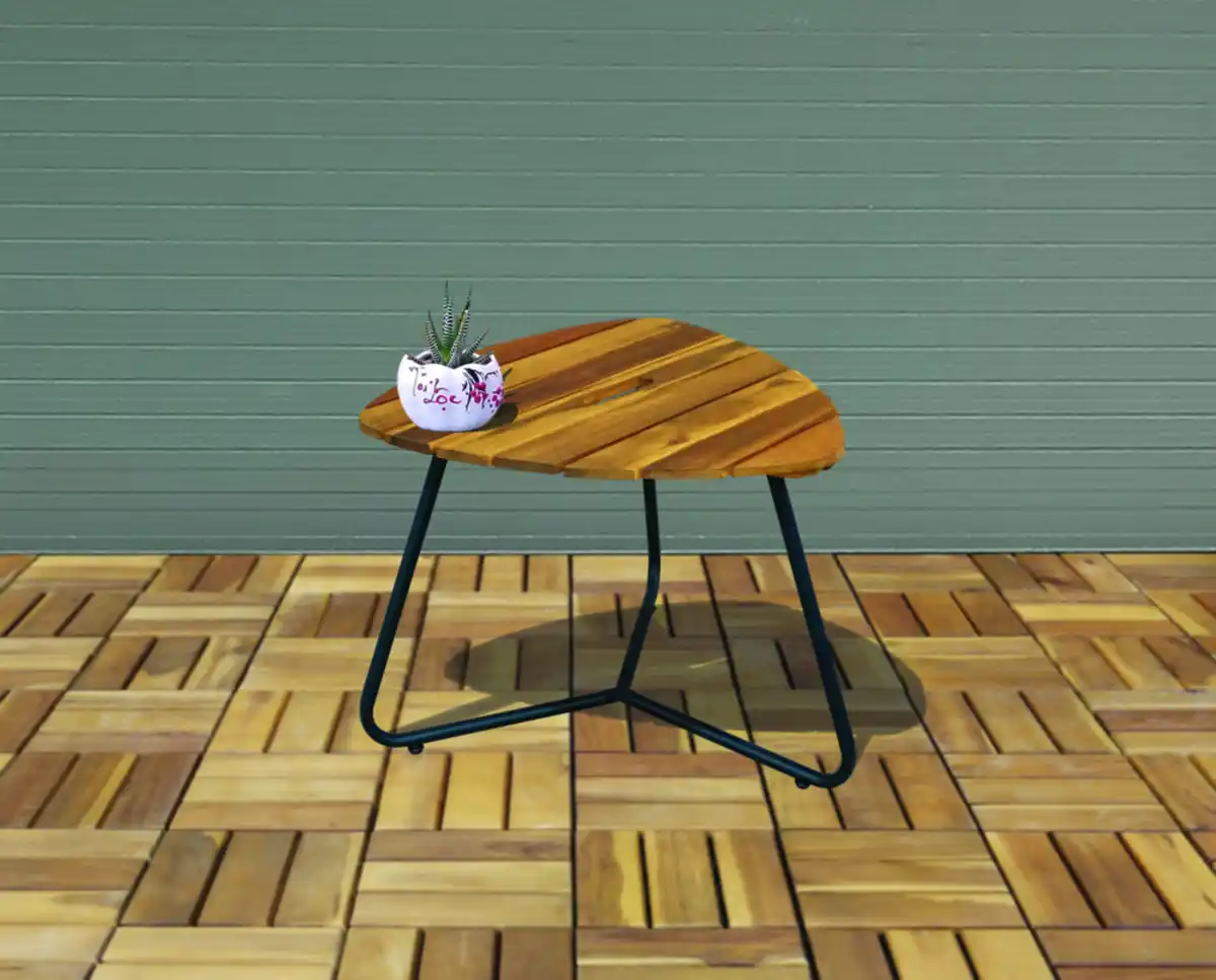 Bild 1 von Beistelltisch Couchtisch aus Akazienholz 48 x 48 x 38,5 cm dreieckig FSC braun