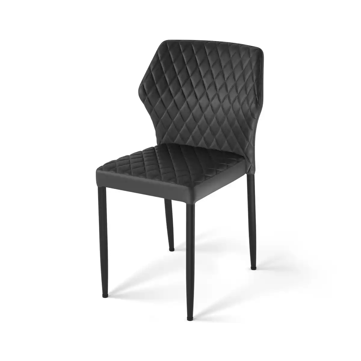 Bild 2 von Louis Stapelstuhl Schwarz, kunstleder gepolstert, feuerhemmend, 49x57,5x81,5cm (BxTxH), 52003