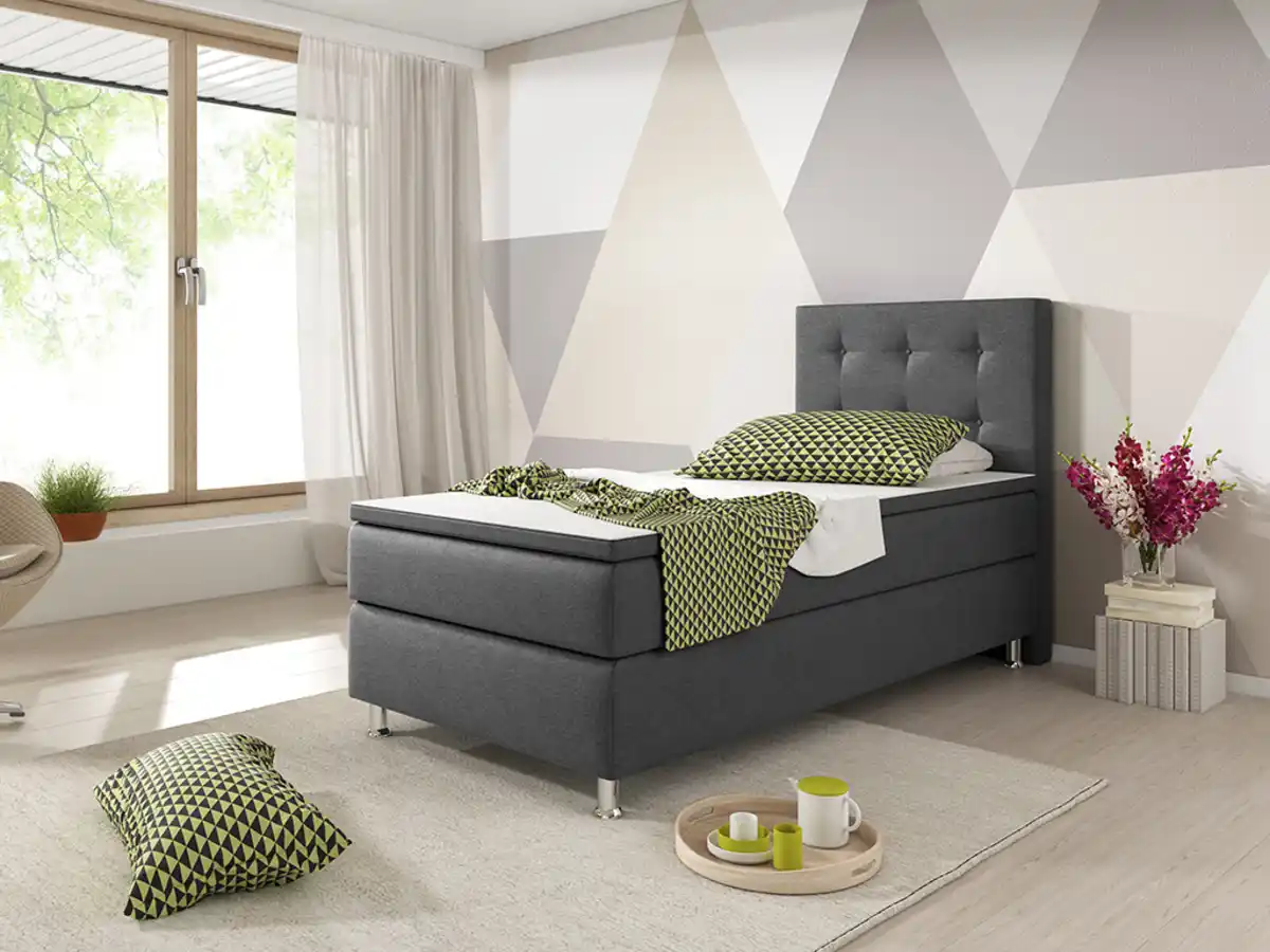 Bild 3 von Boxspringbett Köln 90x200 Webstoff Anthrazit