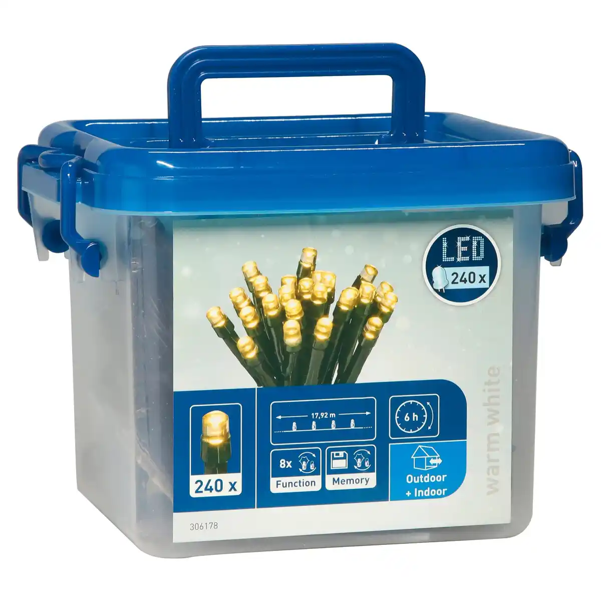 Bild 3 von LED-Lichterkette 240 LEDs Warmweiß in Kunststoffbox Schwarzes Kabel 22,92 m