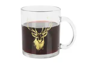 Glastasse Goldener Hirsch 300ml